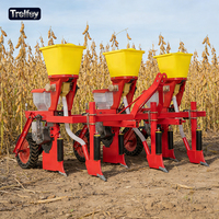 Semoir multi-cultures 2 à 5 rangs pour soja, maïs, arachides avec applicateur d'engrais, monté sur tracteur