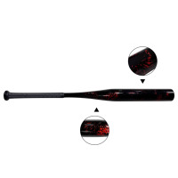 HYPE FIRE Batte de baseball en fibre de carbone composite à motif flamme brillant -3 BBCOR, design flamme de luxe, fabricant OEM