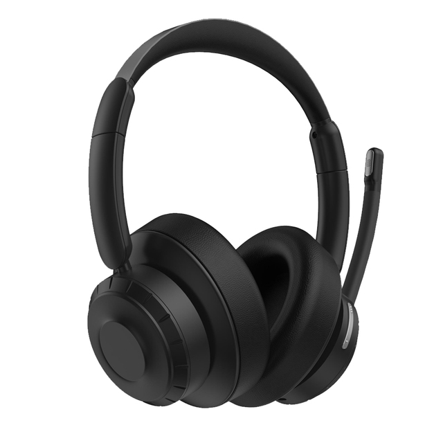 Bluetooth Wireless Headset with Replaceable Battery All Day Use Call Clarity Pressure Free Wearing ENC Headset