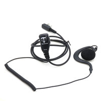 Harga Pabrik TechSide TSAG Over-Ear Spiral Cable 2-Pin Adjustable Extra Comfort Kenwood Microphone Earpiece Kompatibel TI-F8+