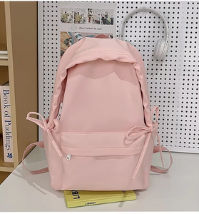 Nouveau Sac à Dos Scolaire en Nylon Couleur Unie Style Artistique 2026 – Dernière Collection avec Doublure en Polyester Unisexe pour Usage Quotidien et Voyage - Product Image 4