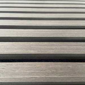 Décoration murale moderne, panneaux muraux cannelés, panneaux en <span class=keywords><strong>bois</strong></span> noir 600*600mm, Akupanel, lattes en <span class=keywords><strong>bois</strong></span>, décoration murale intérieure - Product Image 2