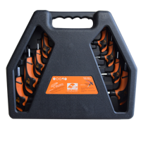 Direct usine Premium 3-10mm En Plastique Poignée coulissante Allen Clé universelle Plat Hex Ball end Tournevis Clé T poignée Clé Hexagonale