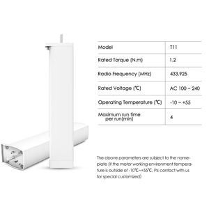 Moteur de rideau <span class=keywords><strong>Dooya</strong></span> T12 à couple nominal 1.2NM Moteur de rideau WIFI Zigbee Tuya Produit intelligent Système de rail de rideau électrique - Product Image 6