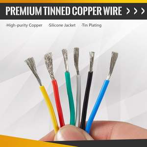 Cable automotriz eléctrico de cobre estañado, cable flexible con aislamiento de goma, 16.4 pies cada uno, 6 cables de colores diferentes - Product Image 4