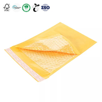 Sac dans mousse Express jaune personnalisé, emballage de coussin, en Poly, à bulles, Kraft, personnalisé, 50 pièces