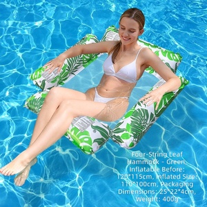 Hamaca Flotante Inflable a Rayas de Color Personalizado OEM de Fábrica, Balsa Flotante Portátil para Piscina, Venta al por Mayor para el Verano - Product Image 5