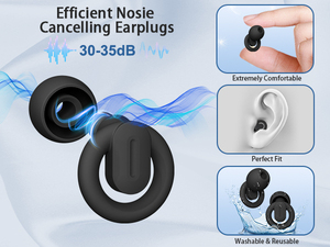 จุกอุดหูซิลิโคนแบบนุ่ม 4 ขนาด สำหรับเทศกาล ป้องกันเสียงรบกวน ลดเสียงดัง พร้อมจุกโฟมเมมโมรี่โฟมกรองเสียง สำหรับการนอนหลับ - Product Image 5