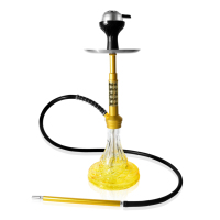 Set Hookah Gaya Arab Mewah Modern, Kaca Shesha, Aluminium Alloy, Finishing Cermin, Hookah Shisha Berlapis Pernis