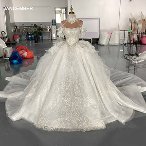 Para Jancember LSMX103 2025 vestido de novia de alta calidad de talla grande con hombros descubiertos para fiestas nocturnas diseño <span class=keywords><strong>real</strong></span> decoración de encaje <span class=keywords><strong>capilla</strong></span> - Product Image 1