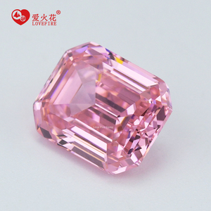 Venta Especial de Circonita Cúbica Sintética Rosa con Corte Asscher Alargado de 4*6mm a 9*10mm, 5A CZ - Product Image 1