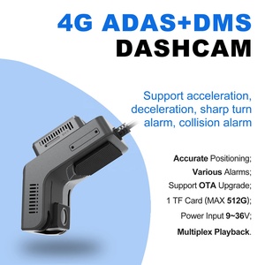 Caméra embarquée 4G/5G avec ADAS DMS 1080P, traceur GPS, vidéo en direct LTE, surveillance de flotte, double objectif, DVR de voiture, système d'alarme de fatigue - Product Image 3