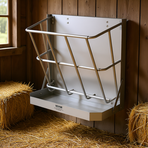 Mangeoire murale pour chèvres Vevor, en acier inoxydable, 21,5x13,1x23,6 pouces, pour usage en grange - Product Image 2