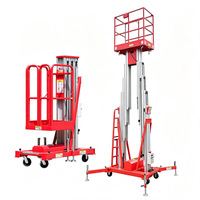 Plateforme de travail en hauteur à double colonne en alliage d'aluminium Eterlift pour la décoration d'entrepôts