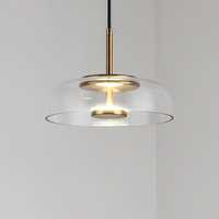 Luminaire suspendu en verre en forme de dôme semi-circulaire moderne, lustre en verre nordique moderne pour îlot de cuisine, salle à manger, bar