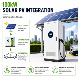Nuevo Cargador <span class=keywords><strong>de</strong></span> Vehículos Eléctricos Flying Wallbox, Estación <span class=keywords><strong>de</strong></span> Carga Doméstica para Vehículos Eléctricos, Solar GB 120kw, Carga Rápida DC, Interfaz CCS, 5m, 380V - Product Image 4