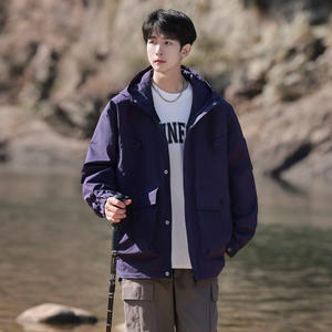 ANSZKTN 2025 nouveau décontracté col montant vestes à capuche pour garçons <span class=keywords><strong>Junior</strong></span> lycée personnes âgées jeunesse printemps automne <span class=keywords><strong>veste</strong></span> - Product Image 2