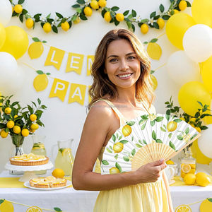 Nuevo abanico de mano de bambú con mango de bambú y tela de bambú para novias, bodas y fiestas. - Product Image 4