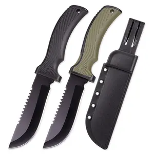 OEM Großhandel Outdoor Camping Jungle Fixed Blade Messer Defensive Survival Tactical Knives mit Kydex-Scheide