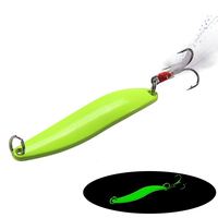 Leurre en forme de feuille de saule phosphorescent multi-tailles 5-13g, longue portée, anti-emmêlement, design hautement réaliste, leurre de pêche, matériel de pêche