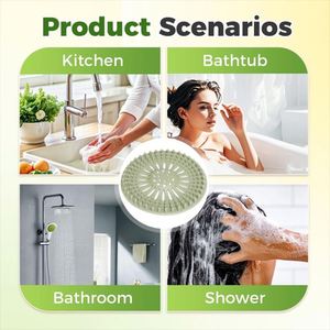 Plastic Durable Sink <b>Drain</b> Strainer Hair Catcher Flexible Multi-Color <b>Drain</b> Covers for <b>Bathroom</b> Tub Shower - Product Image 4