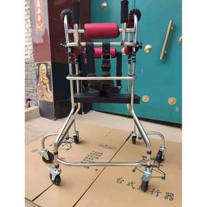 Andadores para adultos y niños, entrenamiento de rehabilitación de extremidades inferiores, andador de acero inoxidable de 6 ruedas, para pacientes con accidente cerebrovascular - Product Image 1