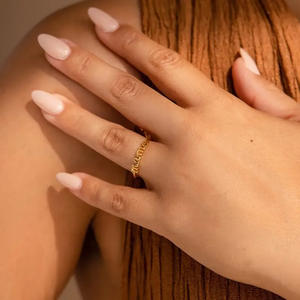 Moda Día DE LA MADRE Regalo Caliente <span class=keywords><strong>Dear</strong></span> <span class=keywords><strong>Mama</strong></span> Delicado Simple Carta Anillo liso - Product Image 4