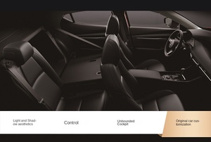 Fundas de asiento de coche de cuero de lujo TH para <span class=keywords><strong>Mazda</strong></span> <span class=keywords><strong>3</strong></span> 2014-2025 cubierta completa impermeable 360 protección PVC accesorios de coche conjunto completo - Product Image 4