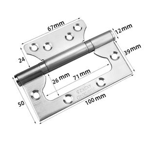Петля для наружных дверей ShingStar, регулируемая, с доводчиком, из нержавеющей стали, матовая отделка, толщина 3 мм, угол открывания 180°, 6 отверстий - Product Image 5