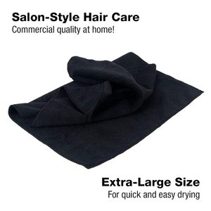 Vente en gros de serviettes de spa personnalisées brodées en microfibre pour cheveux noirs, salon de coiffure et de beauté résistant à l'eau de javel - Product Image 2