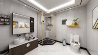 Panneaux muraux de salle de bain en PVC, vente directe usine, 2400x1000x10mm, revêtement étanche T&G pour douche et salle humide au Royaume-Uni, vente en gros, faible MOQ