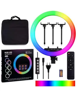 Anello di luce rotante di 360 gradi anello di bellezza da 14 pollici anello a LED con luce fotografia treppiede per MJ36 RGB stand - Product Image 2