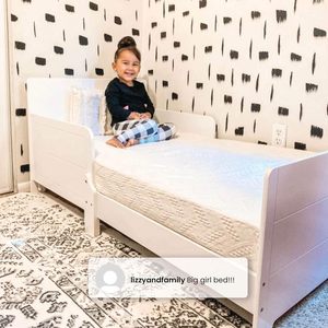 MySize Modern Style Bianca White Pine Wood Toddler Bed Children's <strong>Cribs</strong> for Bedroom Furniture - Product Image 5