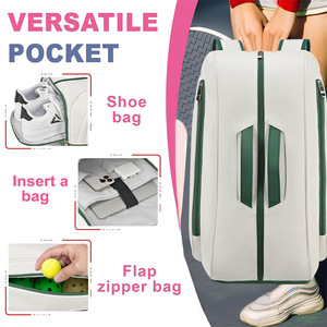 Bolsa de Tenis y Pickleball Multifuncional Impermeable 600D 30-40L, con Compartimentos Separados para Zapatos y Cierre de Cremallera, Superventas - Product Image 2