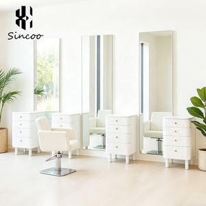 Custom Design Hair Salon Spa Storage Tool Popular Modern Design Wood <b>Trolley</b> Cart for Hairdressing for Beauty Salons - Product Image 3