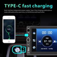 Autoradio 6,86 pouces 1 DIN MP5 sans fil CarPlay Android Auto F133B Lecteur MP5 Bluetooth CarPlay Lecteur vidéo MP5 pour voiture
