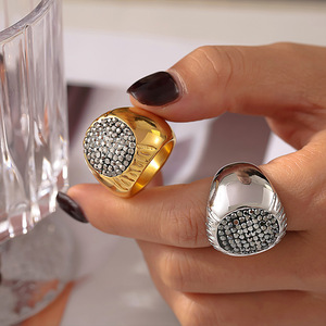 <span class=keywords><strong>Palazzo</strong></span> italiano 18K oro retrò di lusso in acciaio inox PVD placcato alla moda ovale appiccicoso alito per le donne - Product Image 4
