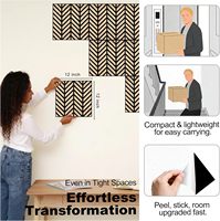 Lot de 16 panneaux acoustiques muraux 12x12 en polyester imitation bois, auto-adhésifs, insonorisants et absorbants le son, pour entrepôt extérieur