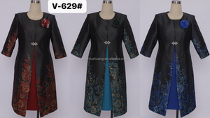 Ensemble de costume élégant pour femmes pour l'église : Nouvelle veste longue avec robe pour la cérémonie de mariage et les occasions formelles 2025 - Product Image 6