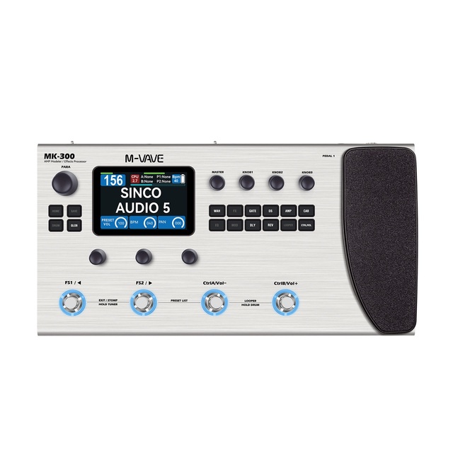 Hot M-WAVE MK300 Guitar Bass Comprehensive Effects Pedal Audio Processor 160+ Preset Timbres