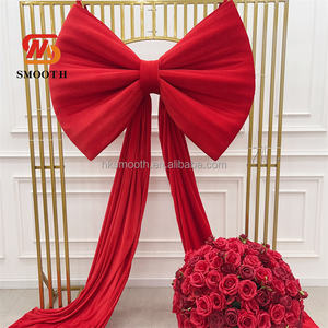 Nœuds en tissu blanc exquis, grande taille, vente chaude, pour la décoration de mariage, de fête, d'événement, de fond de scène - Product Image 2