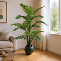 Palmier artificiel écologique de 180 cm avec lumières pour mariage et Noël, décoration de parcs à thème et d'événements en plein air