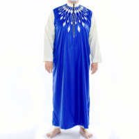 Vêtements Islamiques Robe de Prière Musulmane Boubou Djellaba Qamis IKF Abaya Thobe pour Hommes Musulmans