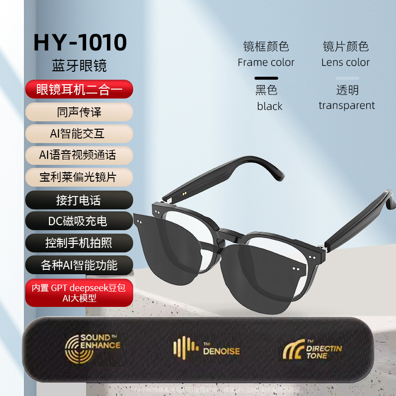 lentille magnétique transparente hy1010-noire neutre