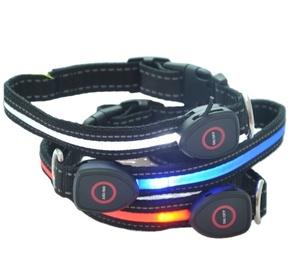 Lampu LED Kalung Anjing Peliharaan Dapat Diatur Poliester Menyala Di Malam Hari Hewan Peliharaan Anjing Kucing Anak Anjing Aman Bercahaya Perlengkapan Hewan Peliharaan - Product Image 5
