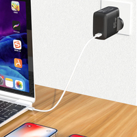 Cargador de Pared GaN de 65W PD 3.0, Adaptador de Corriente USB-C Tipo-C con Enchufe para Reino Unido, Aprobado por CE y UKCA, Cargador Rápido Ecológico para Portátiles