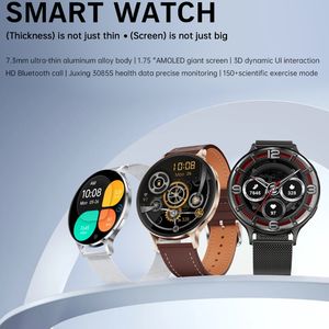 2025 yeni 1.75 inç Amoled Reloj Smartwatch 3D dinamik UI gerçek zamanlı egzersiz kalp atışı takip cihazı Bluetooth çağrı H16 akıllı saat - Product Image 2