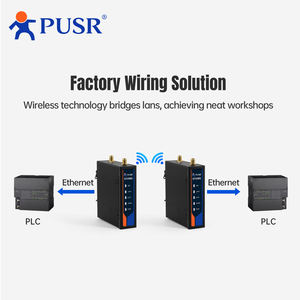 Puente inalámbrico PUSR Industrial 2,4 GHZ Punto a Punto 500m para PLC Qualcomm Plug and Play paquete de 2 antenas externas versión ST208S - Product Image 4