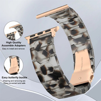 Bracelet en résine pour Apple Watch, bracelet de remplacement tendance pour femmes, compatible avec les séries IWatch