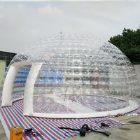 Dôme gonflable transparent en PVC pour enfants, château gonflable, pour fêtes d'anniversaire, intérieur/extérieur, jeu de ballons transparents